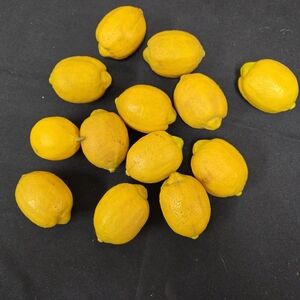 13 Yellow Plastic Lemons For Home Kitchen Decoration